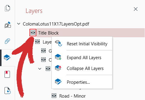 PDF Extra: switching layer visibility on and off